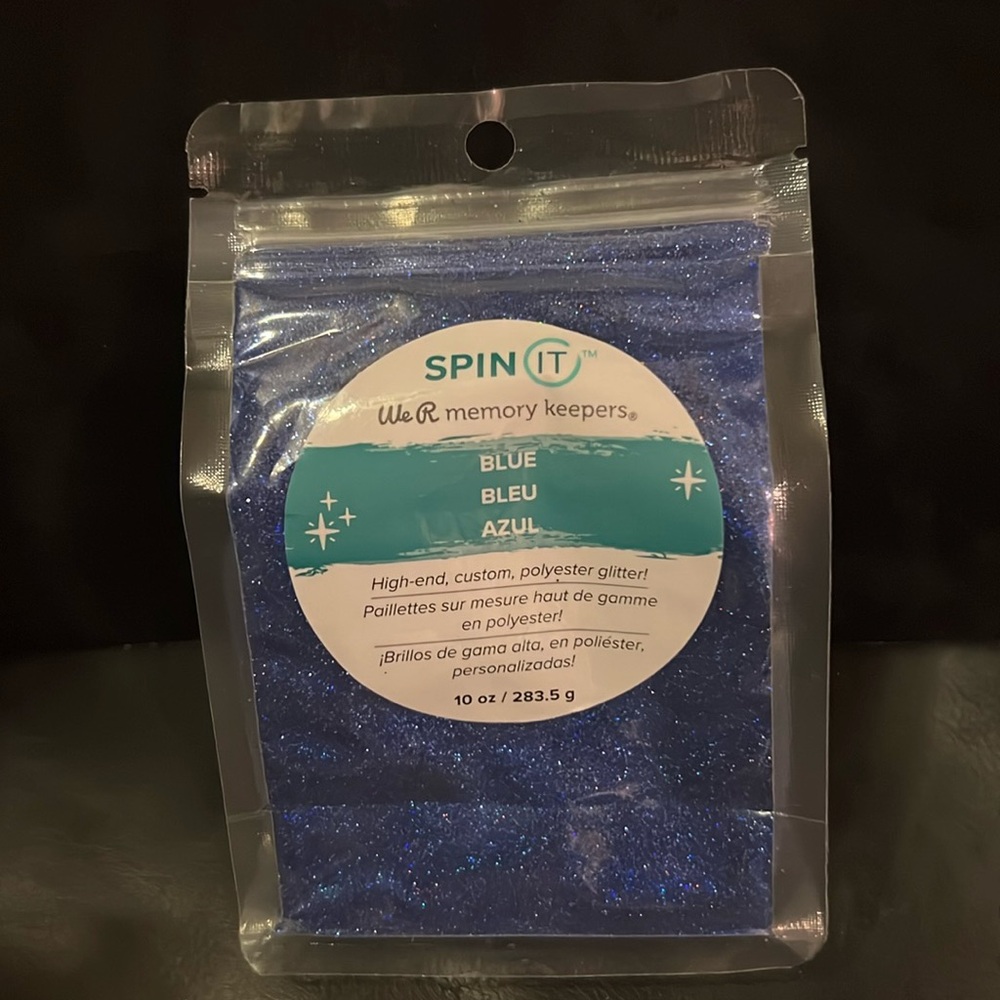 Spin-It Blue, High-End, Custom, Polyester Glitter